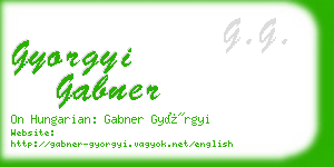 gyorgyi gabner business card